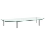 Vidaxl support de moniteur 60x26x8, 6 cm verre transparent