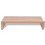 Vidaxl support de moniteur agglomr 60 x 23, 5 x 12 cm beige