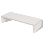 Vidaxl support de moniteur agglomr 60 x 23, 5 x 12 cm blanc