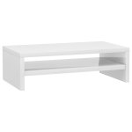 Vidaxl support de moniteur blanc brillant 42 x 24 x 13 cm agglom�r�
