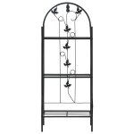 Vidaxl support  plantes 3 niveaux noir 52x28x128 cm fer