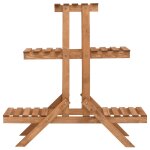 Vidaxl support pour plantes 83x25x83 cm bois de sapin