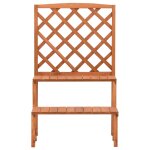 Vidaxl support de plantes et treillis 70x42x115cm bois de sapin massif