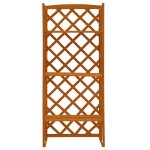 Vidaxl support de plantes et treillis orange 60x30x140cm bois de sapin