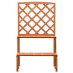 Vidaxl support de plantes et treillis orange 70x42x120cm bois de sapin