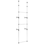 Vidaxl systme de garde - robe tlescopique avec barres aluminium