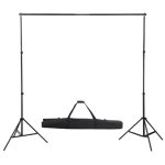 Vidaxl systme de support de toile de fond 300 x 300 cm blanc