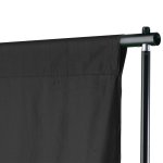 Vidaxl systme de support de toile de fond 500 x 300 cm noir