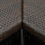 Vidaxl table d'angle de bar marron 100x50x105 cm rsine tresse