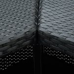 Vidaxl table d'angle de bar noir 100x50x105 cm rsine tresse