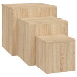 Vidaxl tables d'appoint 3 pcs chne sonoma agglomr