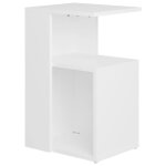 Vidaxl table d'appoint blanc 36x30x56 cm agglom�r�
