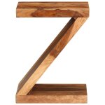 Vidaxl table d'appoint forme de z bois massif de sesham Vidaxl table d'appoint forme de z bois massif de sesham