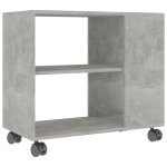 Vidaxl table d'appoint gris bton 70x35x55 cm agglomr