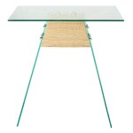 Vidaxl table d'appoint mdf et verre 45 x 45 x 45 cm couleur de chne