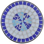 Vidaxl table d'appoint mosaque bleu et blanc