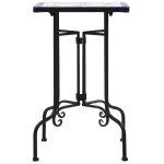 Vidaxl tables d'appoint mosaque bleu et blanc cramique