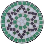 Vidaxl table d'appoint mosaque vert et blanc