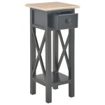 Vidaxl table d'appoint noir 27 x 27 x 65, 5 cm bois