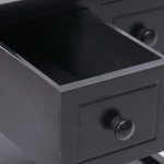 Vidaxl table d'appoint noir 40x40x40 cm bois de paulownia