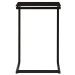 Vidaxl table d'appoint noir 40x40x60 cm verre tremp