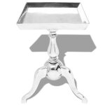 Vidaxl table auxiliaire carre aluminium argent