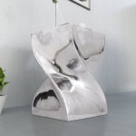 Vidaxl table auxiliaire / tabouret forme torsadée aluminium argenté Vidaxl table auxiliaire / tabouret forme torsadée aluminium argenté