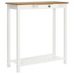 Vidaxl table de bar 100x40x110 cm bois de chne solide