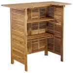 Vidaxl table de bar 110 x 50 x 105 cm bois d'acacia massif