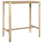 Vidaxl table de bar 110x60x110 cm bois de pin imprgn