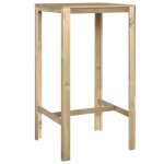 Vidaxl table de bar 60x60x110 cm bois de pin imprgn