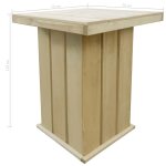 Vidaxl table de bar 75x75x110 cm pin impr�gn�