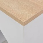 Vidaxl table de bar avec armoire blanc 115 x 59 x 200 cm