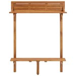 Vidaxl table de bar de balcon 90x37x122, 5 cm bois d'acacia massif