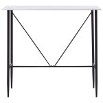Vidaxl table de bar blanc 120 x 60 x 110 cm mdf