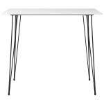 Vidaxl table de bar blanc 120x60x105 cm