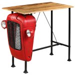 Vidaxl table de bar bois de manguier 60x120x107 cm rouge tracteur Vidaxl table de bar bois de manguier 60x120x107 cm rouge tracteur