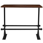 Vidaxl table de bar bois massif de récupération marron 150x70x107 cm Vidaxl table de bar bois massif de récupération marron 150x70x107 cm