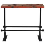 Vidaxl table de bar bois massif recyclé multicolore 120 x 60 x 107 cm Vidaxl table de bar bois massif recyclé multicolore 120 x 60 x 107 cm