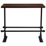Vidaxl table de bar bois de récupération massif marron 120x60x107 cm Vidaxl table de bar bois de récupération massif marron 120x60x107 cm