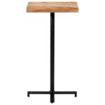 Vidaxl table de bar carrée 50x50x110 cm bois de manguier brut Vidaxl table de bar carrée 50x50x110 cm bois de manguier brut
