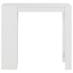 Vidaxl table de bar avec tagre blanc 110x50x103 cm