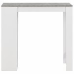 Vidaxl table de bar avec tagre blanc 110x50x103 cm