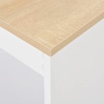 Vidaxl table de bar avec tagre blanc 110x50x103 cm