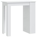 Vidaxl table de bar tagre de rangement blanc brillant 102x50x103, 5cm