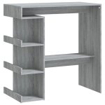 Vidaxl table de bar et étagère de rangement sonoma gris 100x50x101, 5cm Vidaxl table de bar et étagère de rangement sonoma gris 100x50x101, 5cm