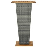 Vidaxl table de bar gris 60x60x110 cm rsine tresse et bois d'acacia