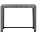 Vidaxl table de bar de jardin gris 140, 5x60, 5x110, 5 cm résine tressée Vidaxl table de bar de jardin gris 140, 5x60, 5x110, 5 cm résine tressée