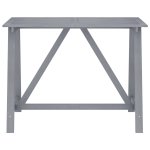 Vidaxl table de bar de jardin gris 140x70x104 cm bois d'acacia massif