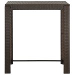 Vidaxl table de bar de jardin marron 100x60, 5x110, 5 cm résine tressée Vidaxl table de bar de jardin marron 100x60, 5x110, 5 cm résine tressée
